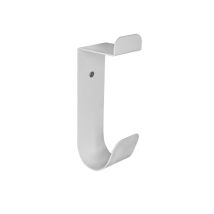 Gancio da bagno bianco con doppia vite – Metallo – 13,3 cm – 4,7 cm – 3,7 cm – BOX & BEYOND