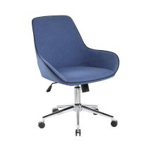 Serena - Bürostuhl Darwin, Arbeitsstuhl Mit Rollen, Ergonomischer Bürositz, Cm 66x59h98, Blau