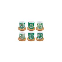 Confezione Di 6 Tazze Da Caffè Da 11 Cl - Paradiso Esotico - Easy Life
