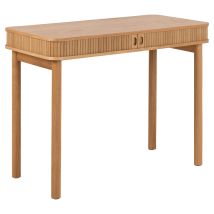 Langley Schreibtisch – 2 Schiebetüren – Eiche Dekor – 100 kg Tragkraft