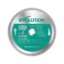 Evolution Power Tools - Evolution A255tct-80ms - 255 Mm Lama Per Taglio Di Alluminio - Lama Per Metallo Con Punta In Carburo Che In Pratica Non Genera