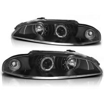 Viking Choice - Phares Double Halo Jantes Mitsubishi Eclipse 97-12 98 Angel Eyes Noir