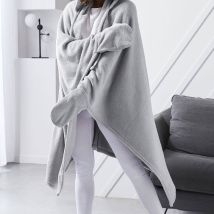 Gadget Et Bazar - Kuscheldecke Mit Ärmeln Und Kapuze Essential, One Size, 115 X 165 Cm