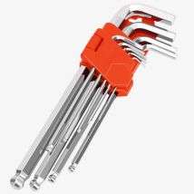 Torx Wrench, 9pcs Hex Key Set, Allen Wrench, Long Handle, Tamper Resistant, Star Torque Repair Tool With Storage Holder (t10-t50)