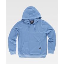 Sudadera Básica Con Capucha Y Cordón Ajustable S5506 Workteam S Celeste