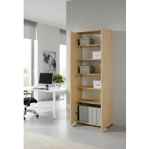 Armario De 2 Puertas Con Baldas Laminadas En Acabado Roble