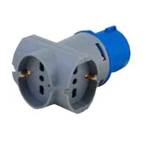 Adaptateur Industriel Triple 220v Prise 2p+t 16a 230v
