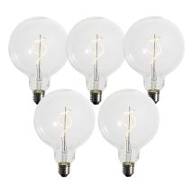 Luedd - Juego De 5 Bombillas Led E27 Regulables Con Filamento En Espiral G125 4w 270 Lm 2700k