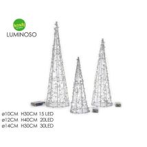 Set 3 Alberi General Trade Silver Con Led