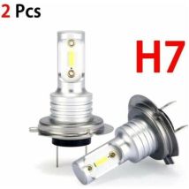 Ampoules H7 Led 8000lm 6000k – Faisceau Hi/lo – Étanchéité Ip68 – Installation Facile Pour Véhicules 12/24v