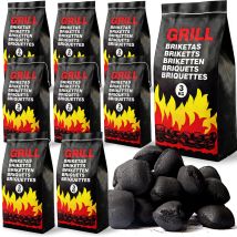 Markenartikel - Deuba Bbq Charcoal Briquettes Long Lasting Burn Time Easy To Light Coal Low Smoke Barbecue Oven Fuel Restaurant Grade Premium Grill 