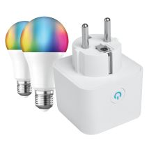 Muvit Io Pack Smart: Enchufe Inteligente + 2 Bombillas A6 E27 800lm