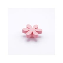 Pomolo A Forma Di Fiore Di Colore Rosa In Goffrato Fine 56x24mm - 415 Flower