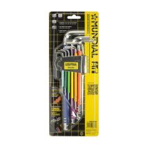 Chiavi Esagonali Plastificate Extra Lunghe In Serie (1,5-10) 9 Pezzi