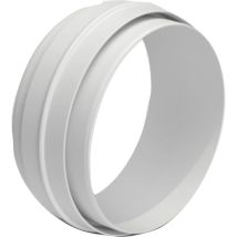 Optimairo N25026 Rohrverbinder Kunststoff, Lüftungsrohr Adapter Verbindungselement, Strömungsoptimiert, Weiß, Ø 112 Mm