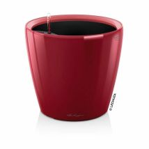 Vaso Lechuza – 16027 – Vaso Rosso in Polipropilene Rotondo – Maniglia per il trasporto