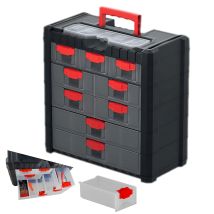 Caja De Herramientas Kistenberg Modelo Multicase Cargo 50 Kmc501, Ideal Para Almacenamiento Seguro, 9 Cajones, Compartimento En Tapa, Asa Ergonómica