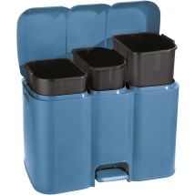 Pattumiera Differenziata Patty 3 Lt.13+8+13 Cm.58,5x32x41,5h. Lt.13+8+13 Azzurra Tontarelli