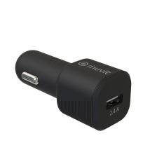Muvit USB-Ladegerät 2.4A 12W schwarz – Kompatibel mit Smartphones, Tablets, Laptops – 100% recycelbar – Überhitzungsschutz