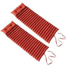 Red Deco - Set Mit 2 Sonnenliegen-matratzen, 180 Cm, Terrakotta 2x Sormiou Terracotta