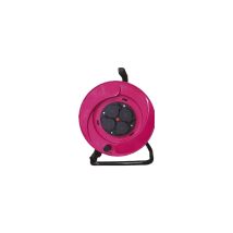 Avvolgicavo Elettrico 4 Prese 25m Di Cavo Ho7rn-f 3g2,5 + Interruttore Termico Chassis Con Tubo Da 19mm + Maniglia Avvolgicavo