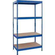 AR – Kit 4 Estantes Shelving Stabil – 176x80x40 cm – Capacidad de carga 175 kg por nivel – Color Azul