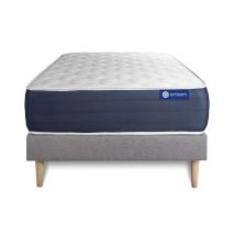 Actisom - Somier Gris + Colchón Con Látex Y Espuma Viscoelástica 80 X 190