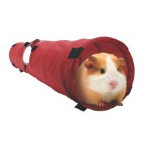Refugio túnel de nylon para roedores – Diseño plegable – Material metálico y poliéster – Accesorio para mascotas