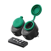 Dewenwils - Funksteckdosen 2er-set, Ip44 Wasserdicht, Fernbedienung, 3680w 16a