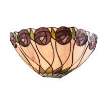 Applique Tiffany Hutchinson Vetro Multicolore Semiovale 1xe14 40w