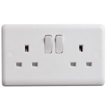 Switched Socket 2-gang 13a Detvc1209s - Deta
