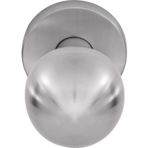 Türknopf 3548/6500 – Aluminium F1 – 50mm Durchmesser – 80mm Tiefe – 60mm Höhe – 55mm Rosetten-Ø – 38mm Schraublochabstand – 280g
