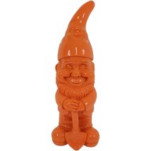 Dekofigur Zwerg Mit Spaten 17,5 X 6 Cm Orange Dekofigur