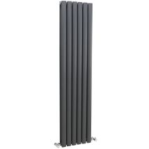 Aspire - Hudson Reed Revive Double Designer Vertical Radiator 1500mm H X 354mm W - Anthracite