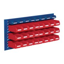 Rasterplan – Scatola di Stoccaggio Aperta L1000 x A450 x P250 mm in Acciaio e Polietilene – Blu Genziana