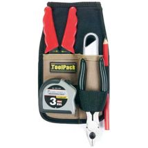 Werkzeug-Gürteltasche aus Polyester – 13 x 22 cm – 4 Einsteckoptionen – Metallbandhalter – Schwere Nähte für erhöhte Haltbarkeit