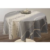 Le Linge De Jules - Tovaglia, Poliestere, Grigio, Rotonda 160 Cm