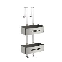 Portaoggetti Appendibile 2 Ripiani In Acciaio Inox Aisi 304 Gedy Serie Poseidon - Cromo Lucido