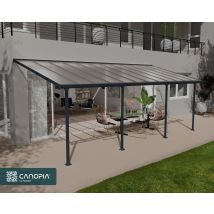 Palram - Canopia Feria Marquesina Pérgola De Aluminio 3x7.30 M Gris