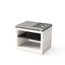 Módulo De Soporte Para Encimeras Kitaway Gas Para Barbacoa De Obra Prefabricada (blanco, Gris - 84 X 63 X 63 Cm) - Uso En Exteriores - Tuozi