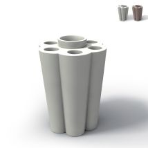 Regenschirmständer Rund Mit Wasserauffangschale Modern Weiss Mod. Lulet