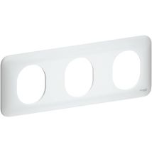 Schneider S260706 Ovalis - Finishing Plate - 3-gang Horizontal White