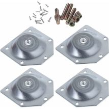 Irisfr - Placas De Montaje Para Patas De Muebles En Ángulo, Placas De Fijación Para Patas De Sofá Y Mesa Con Tornillos De 5/16 De Pulgada - Dpzo