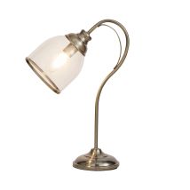 Litecraft - Ingrid Table Lamp E14 1 Light With Clear Glass Shade – Antique Brass
