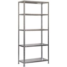 Simonrack Étagère Rangement, 2000x1100x500 Mm, 5 Niveaux, 90 Kg Capacité De Charge Et Point De Flexion, Métal , Étagère Garage, Galvanisé - Comfort