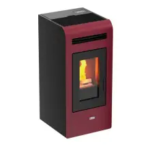 Stufa A Pellet Ad Aria Canalizzata Doppia Modello Mayon 16 Kw Bordeaux Canalizzata - A+ Magma
