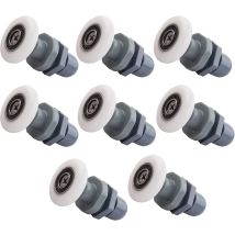 Fontainebleau - 8 Ruedas Para Mampara De Ducha De 25 Mm, Aptas Para Puertas Corredizas De Vidrio De 4 A 6 Mm De Grosor.
