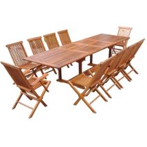 Conjunto De Jardín De Teca Aceitada Para 10 Personas Lubok