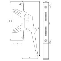 Argenta Fenstergriff 520 Aluminium Silber Modern