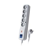 Multipresa Lestar Lf-530wa 5+ Da 1,5 M, Grigia.